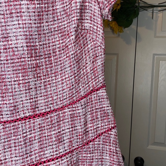 Banana Republic Pink Tweed Fit& Flare A-line Dress - Picture 7 of 11